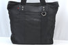 Authentic GUCCI Web Sherry Line Parana Tote Bag Nylon Leather 268175 Black 7629F