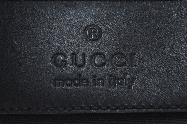 Authentic GUCCI Web Sherry Line Parana Tote Bag Nylon Leather 268175 Black 7629F
