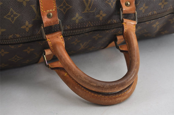Authentic Louis Vuitton Monogram Keepall 55 Travel Boston Bag M41424 7629I
