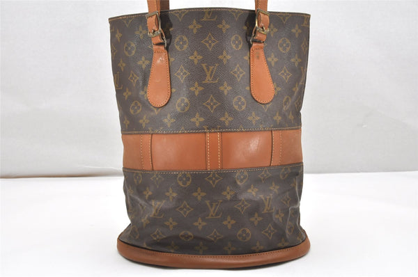 Authentic Louis Vuitton Monogram Bucket GM Shoulder Bag T42236 USA Model 7629K