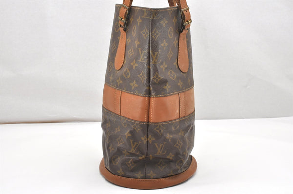 Authentic Louis Vuitton Monogram Bucket GM Shoulder Bag T42236 USA Model 7629K