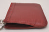 Authentic Louis Vuitton Epi Pochette Cles NM Key Coin Case Purse Red LV 7630I