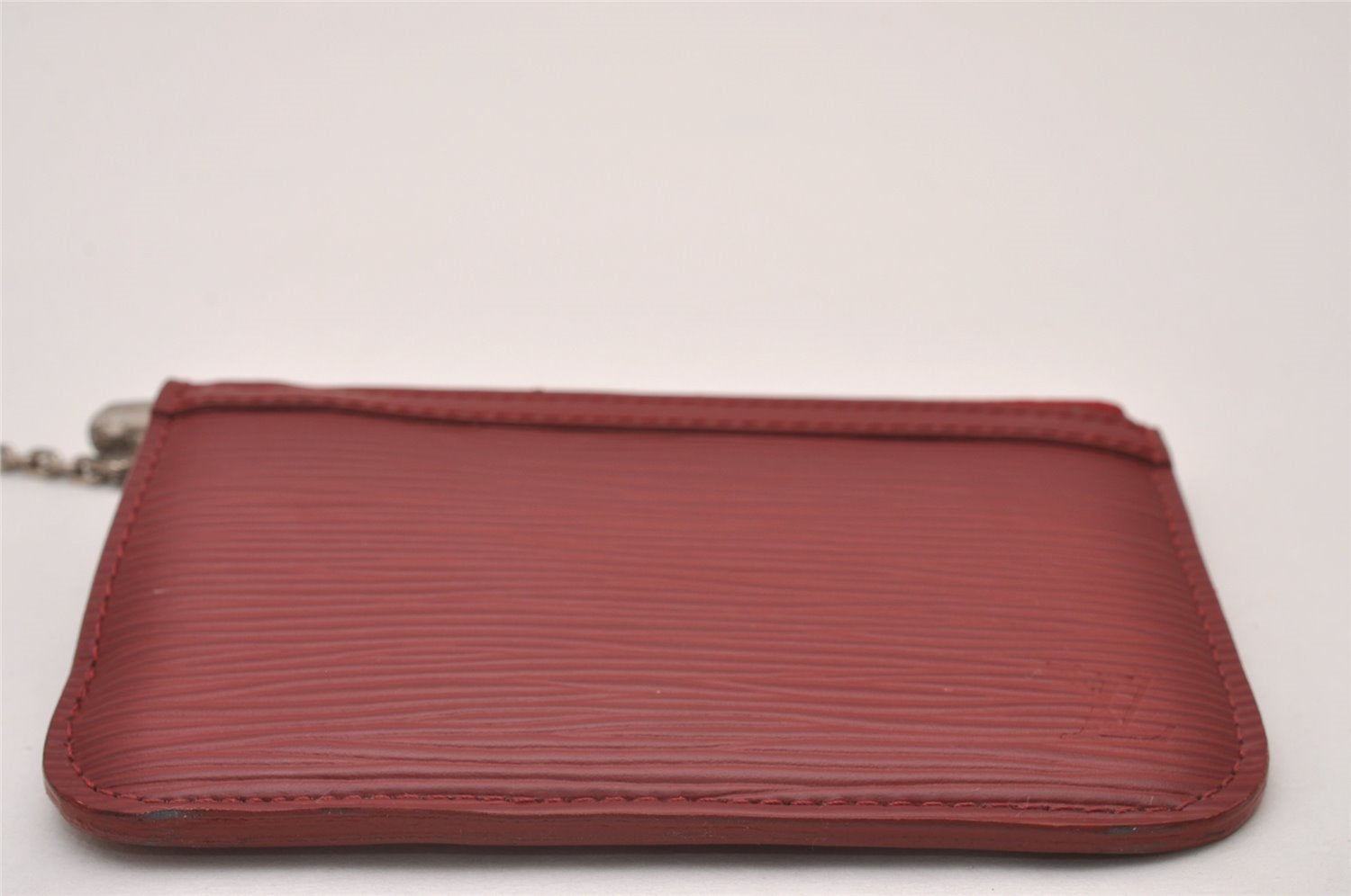 Authentic Louis Vuitton Epi Pochette Cles NM Key Coin Case Purse Red LV 7630I