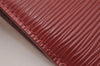 Authentic Louis Vuitton Epi Pochette Cles NM Key Coin Case Purse Red LV 7630I