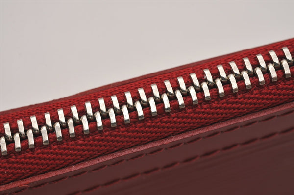 Authentic Louis Vuitton Epi Pochette Cles NM Key Coin Case Purse Red LV 7630I