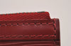 Authentic Louis Vuitton Epi Pochette Cles NM Key Coin Case Purse Red LV 7630I