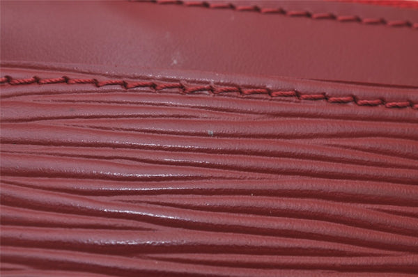 Authentic Louis Vuitton Epi Pochette Cles NM Key Coin Case Purse Red LV 7630I