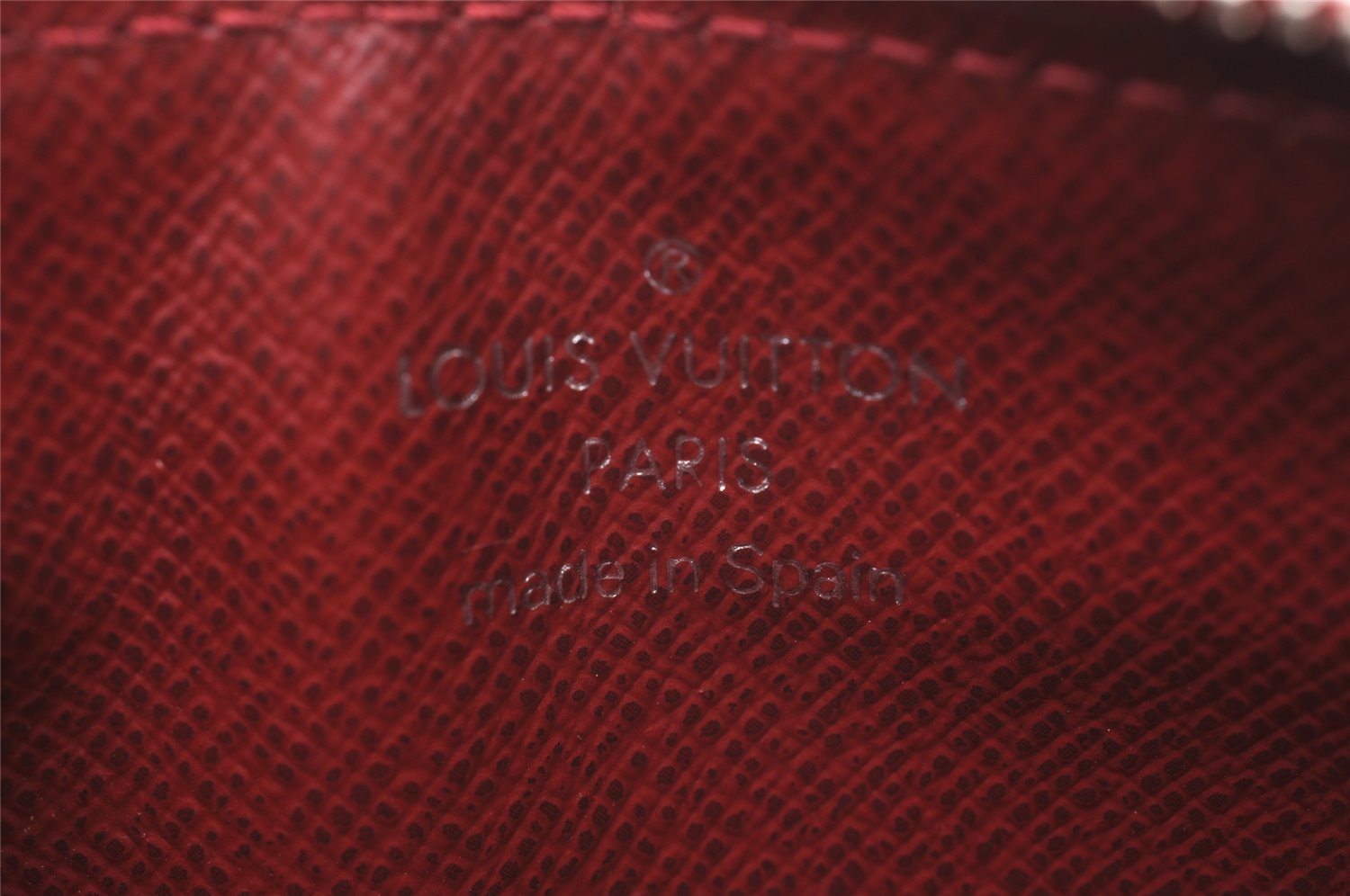 Authentic Louis Vuitton Epi Pochette Cles NM Key Coin Case Purse Red LV 7630I