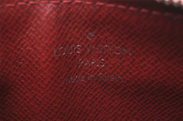 Authentic Louis Vuitton Epi Pochette Cles NM Key Coin Case Purse Red LV 7630I