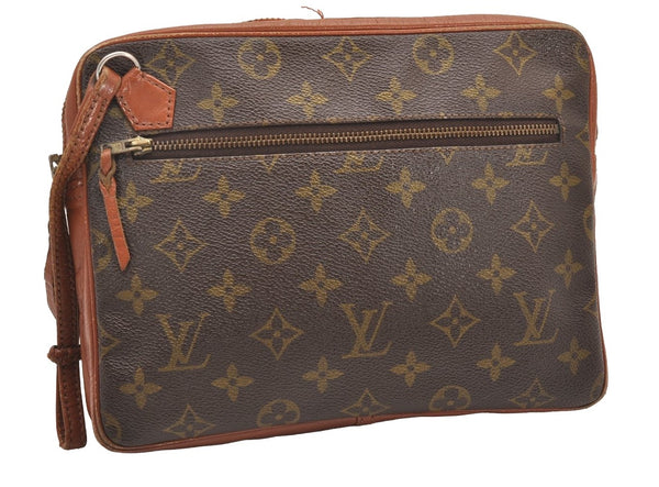 Authentic Louis Vuitton Monogram Pochette Sport Clutch Bag Old Model Junk 7631I