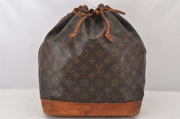 Authentic Louis Vuitton Monogram Noe Shoulder Drawstring Bag M42224 LV 7631K