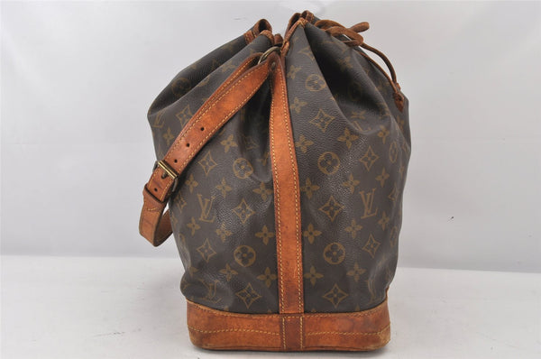 Authentic Louis Vuitton Monogram Noe Shoulder Drawstring Bag M42224 LV 7631K