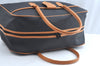 Authentic YVES SAINT LAURENT Vintage Travel Boston Bag PVC Leather Black 7632I