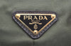 Authentic PRADA Nylon Tessuto Leather Shoulder Boston Bag Khaki Green 7632K