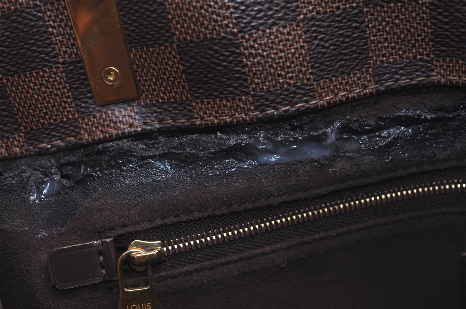 Authentic Louis Vuitton Damier Marylebone PM Shoulder Tote Bag N41215 LV 7633J