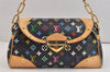 Auth Louis Vuitton Monogram Multicolor Beverly MM Black Hand Bag M40204 LV 7633K