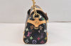 Auth Louis Vuitton Monogram Multicolor Beverly MM Black Hand Bag M40204 LV 7633K