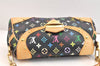 Auth Louis Vuitton Monogram Multicolor Beverly MM Black Hand Bag M40204 LV 7633K