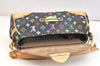 Auth Louis Vuitton Monogram Multicolor Beverly MM Black Hand Bag M40204 LV 7633K