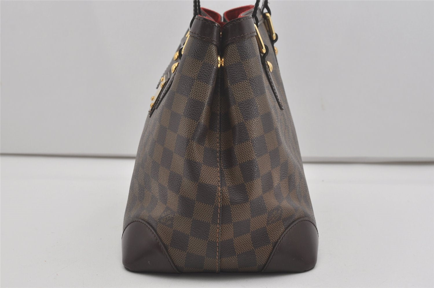 Authentic Louis Vuitton Damier Hampstead PM Shoulder Tote Bag N51205 LV 7634I