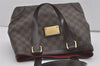 Authentic Louis Vuitton Damier Hampstead PM Shoulder Tote Bag N51205 LV 7634I