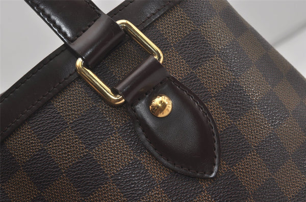 Authentic Louis Vuitton Damier Hampstead PM Shoulder Tote Bag N51205 LV 7634I