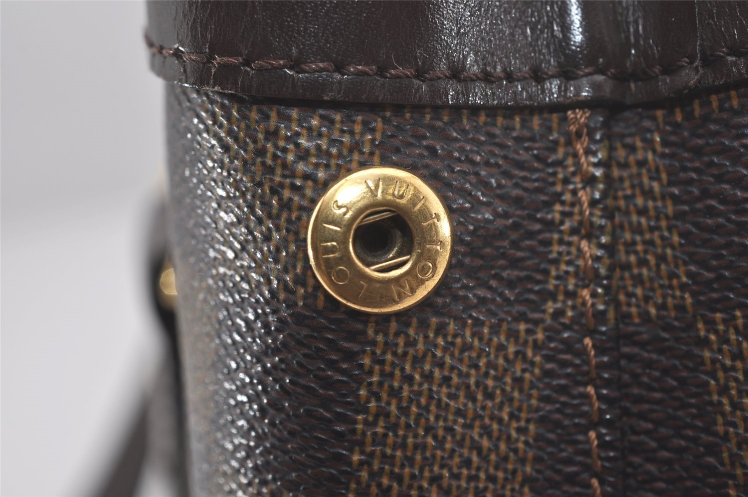 Authentic Louis Vuitton Damier Hampstead PM Shoulder Tote Bag N51205 LV 7634I