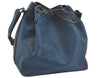 Authentic Louis Vuitton Epi Petit Noe Shoulder Drawstring Bag M44105 Blue 7636I