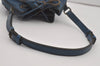 Authentic Louis Vuitton Epi Petit Noe Shoulder Drawstring Bag M44105 Blue 7636I