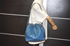Authentic Louis Vuitton Epi Petit Noe Shoulder Drawstring Bag M44105 Blue 7636I