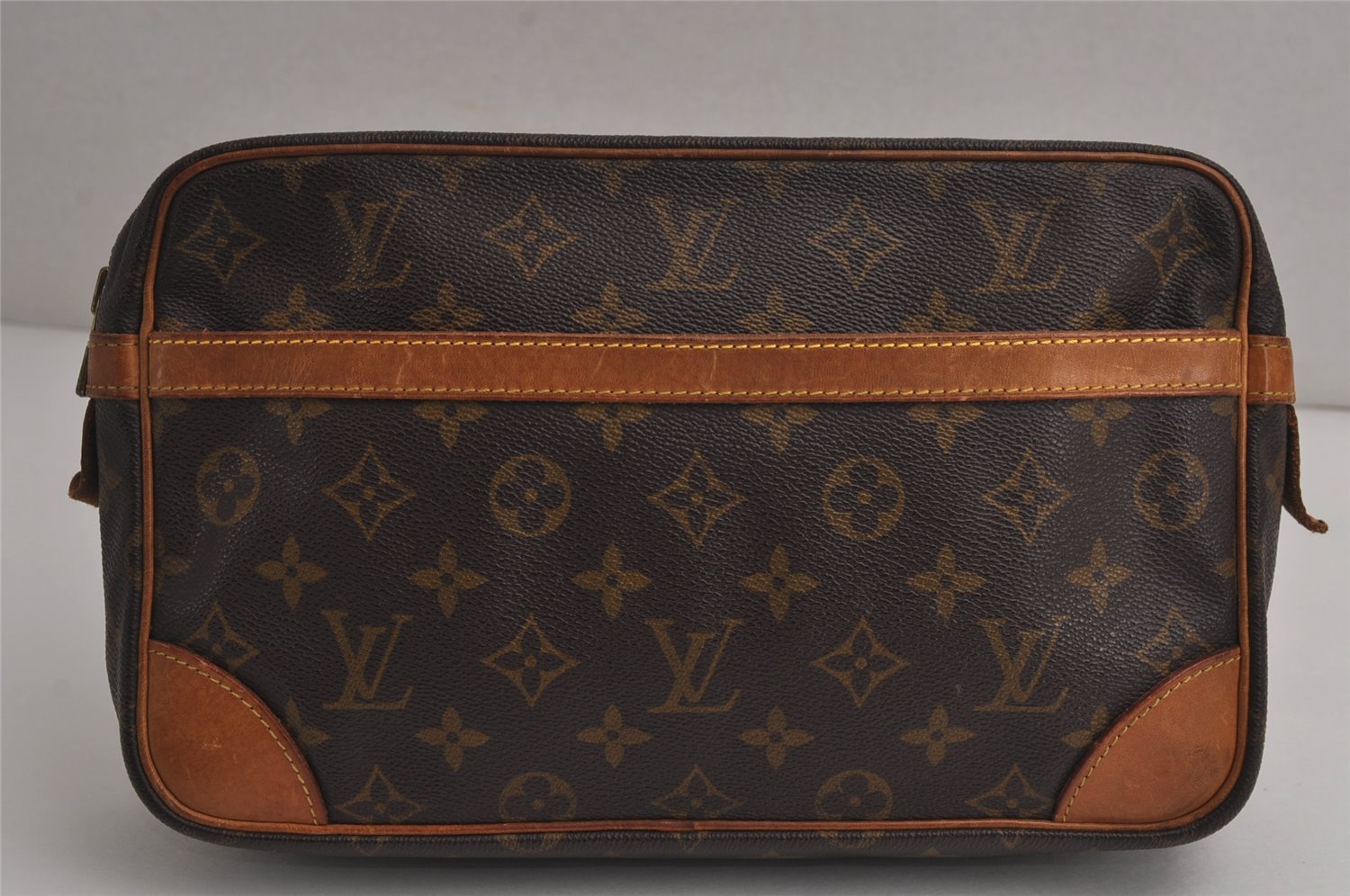 Authentic Louis Vuitton Monogram Compiegne 28 Clutch Hand Bag M51845 LV 7638J