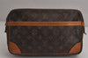 Authentic Louis Vuitton Monogram Compiegne 28 Clutch Hand Bag M51845 LV 7638J