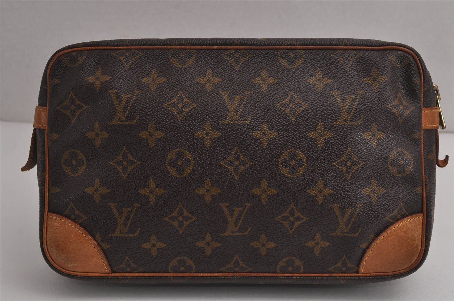 Authentic Louis Vuitton Monogram Compiegne 28 Clutch Hand Bag M51845 LV 7638J