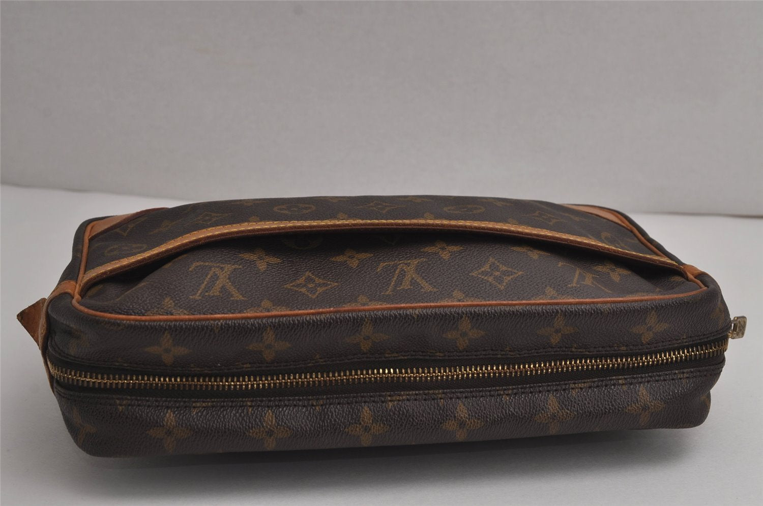 Authentic Louis Vuitton Monogram Compiegne 28 Clutch Hand Bag M51845 LV 7638J