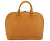 Authentic Louis Vuitton Epi Alma PM Hand Bag Yellow M52149 LV 7639J