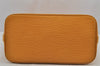 Authentic Louis Vuitton Epi Alma PM Hand Bag Yellow M52149 LV 7639J