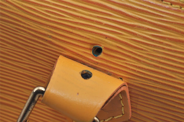 Authentic Louis Vuitton Epi Alma PM Hand Bag Yellow M52149 LV 7639J