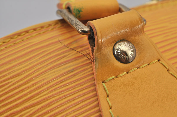 Authentic Louis Vuitton Epi Alma PM Hand Bag Yellow M52149 LV 7639J