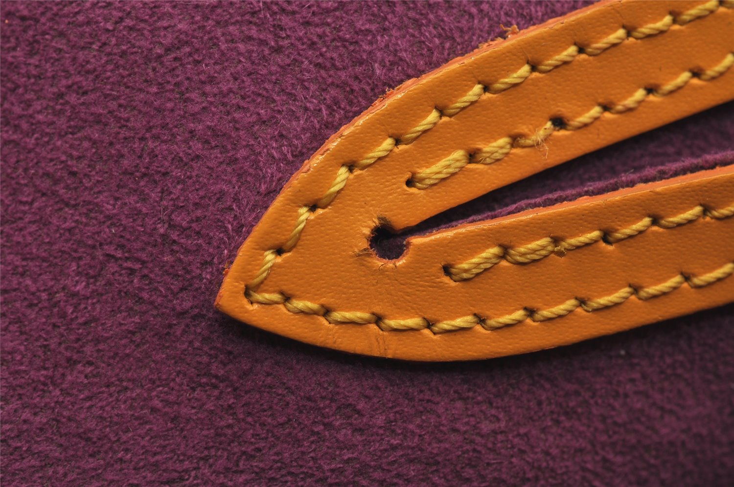 Authentic Louis Vuitton Epi Alma PM Hand Bag Yellow M52149 LV 7639J