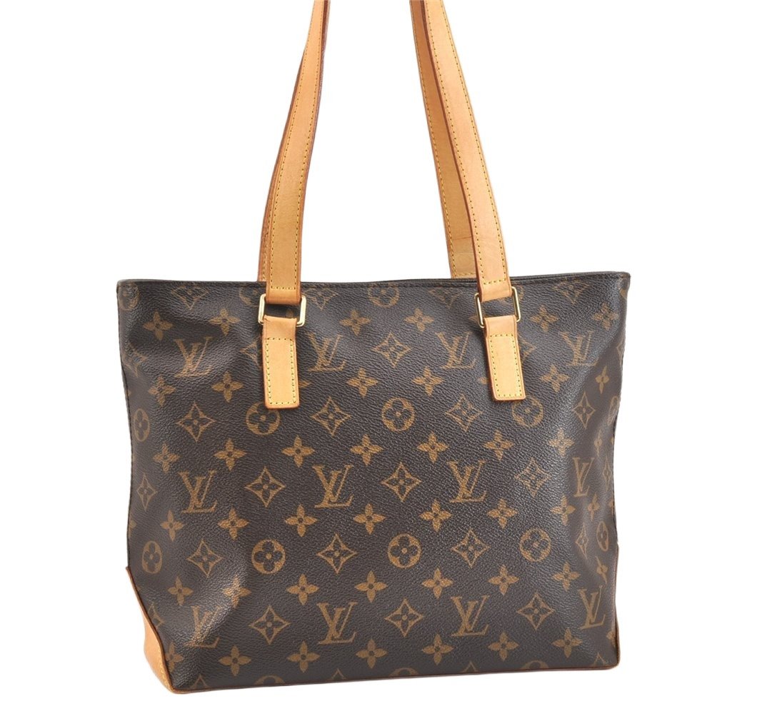 Authentic Louis Vuitton Monogram Cabas Piano Shoulder Tote Bag M51148 LV 7639K