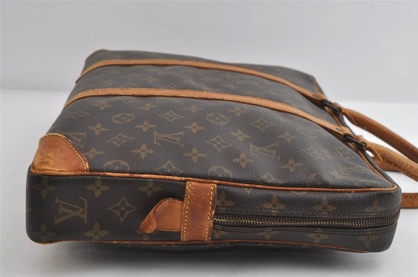 Authentic Louis Vuitton Monogram Porte Documents Voyage M53361 Briefcase 7640I