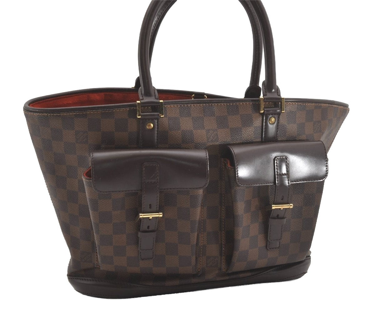 Authentic Louis Vuitton Damier Manosque GM Shoulder Tote Bag N51120 LV 7641I