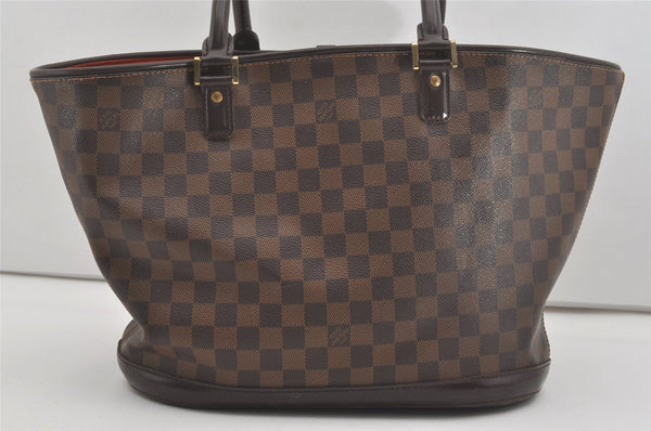 Authentic Louis Vuitton Damier Manosque GM Shoulder Tote Bag N51120 LV 7641I