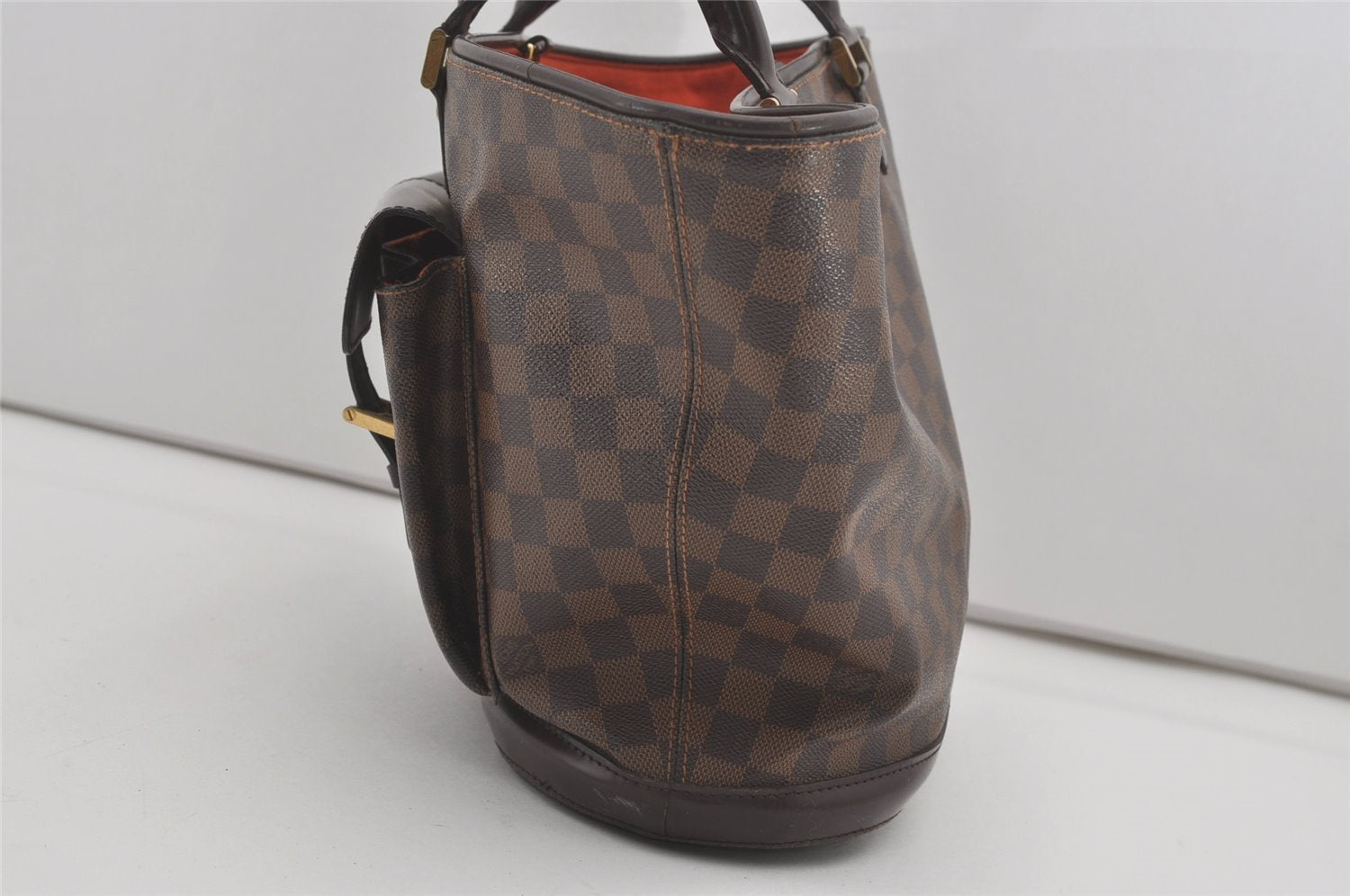 Authentic Louis Vuitton Damier Manosque GM Shoulder Tote Bag N51120 LV 7641I