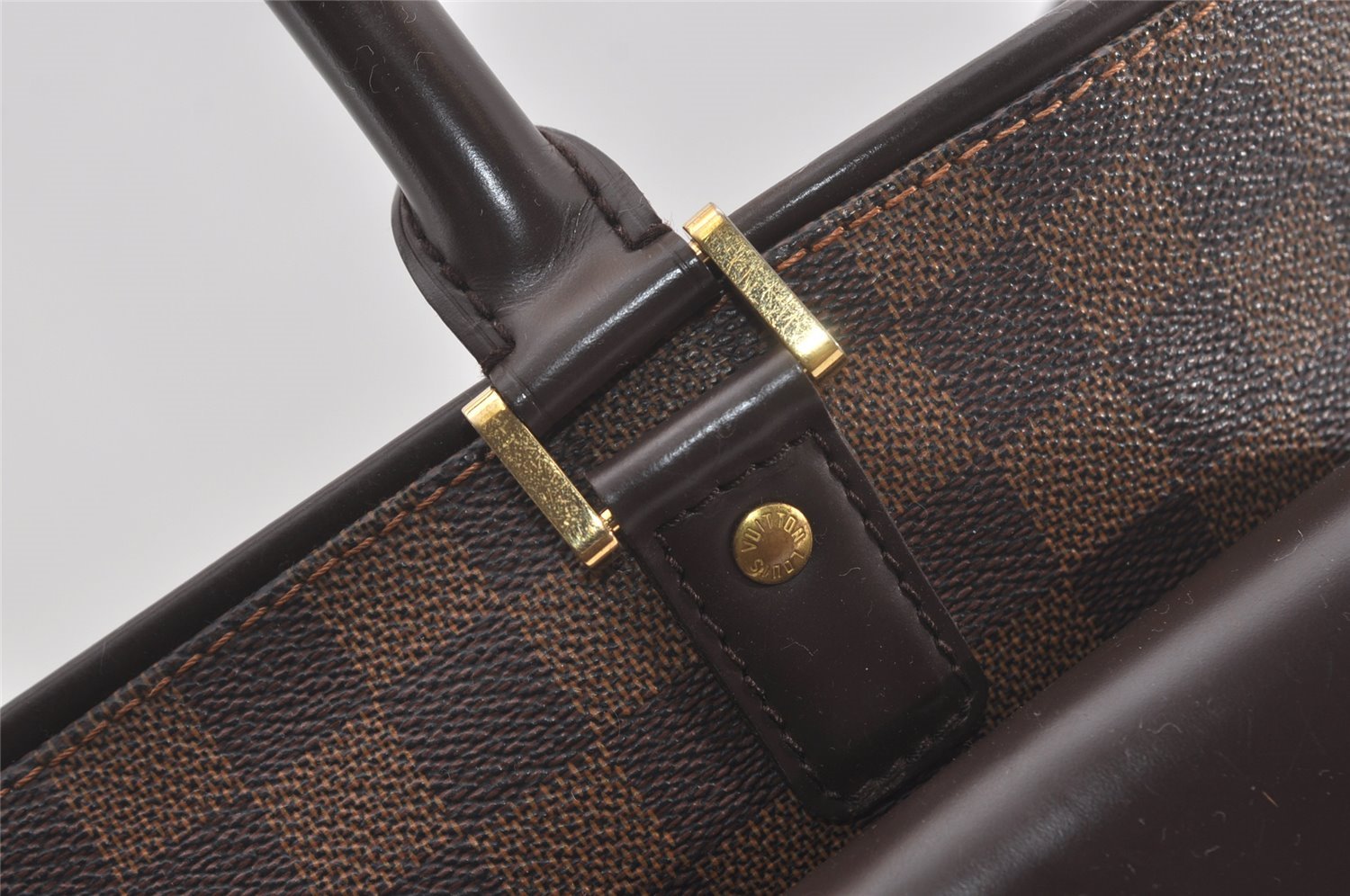 Authentic Louis Vuitton Damier Manosque GM Shoulder Tote Bag N51120 LV 7641I