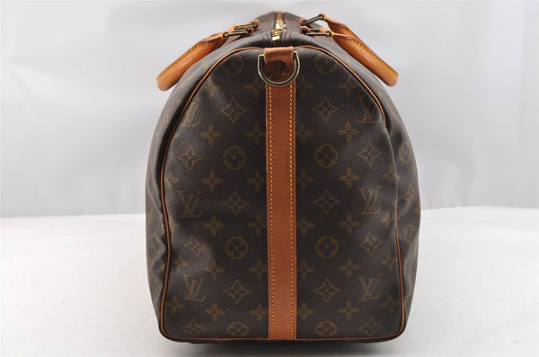 Authentic Louis Vuitton Monogram Keepall Bandouliere 50 M41416 Boston Bag 7642I