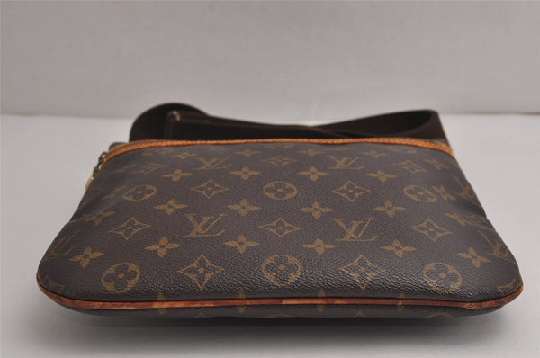 Auth Louis Vuitton Monogram Pochette Bosphore Shoulder Cross Bag M40044 LV 7642J