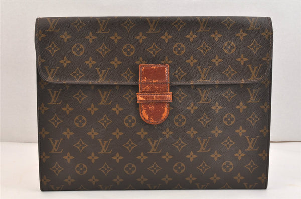 Authentic Louis Vuitton Monogram Poche Ministre Document Case M53445 LV 7643K