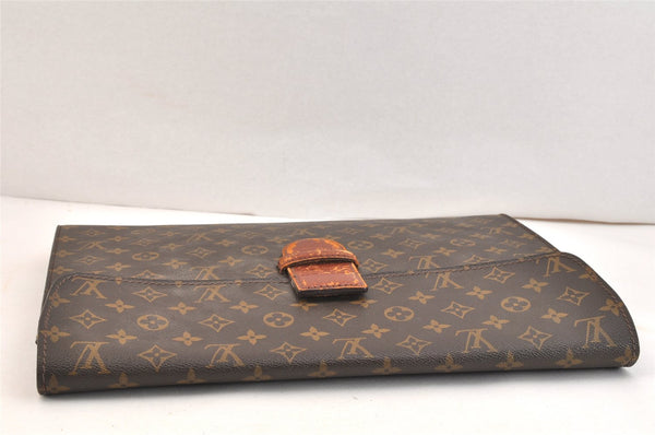 Authentic Louis Vuitton Monogram Poche Ministre Document Case M53445 LV 7643K