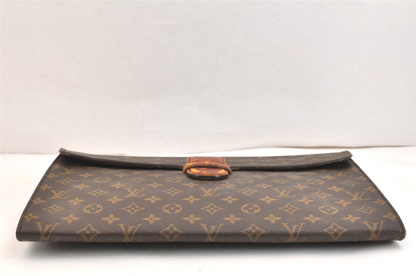 Authentic Louis Vuitton Monogram Poche Ministre Document Case M53445 LV 7643K